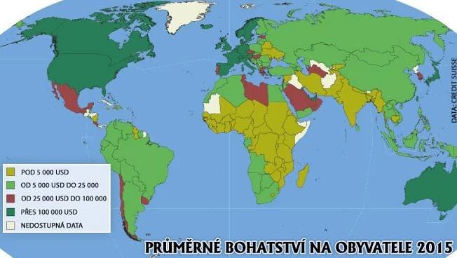 Procento nejbohatších vlastní polovinu světového bohatství - Novinky