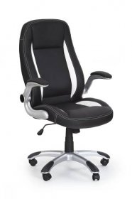 Kancelářská židle s područkami Profilovaná Eko kůže Černá TINO