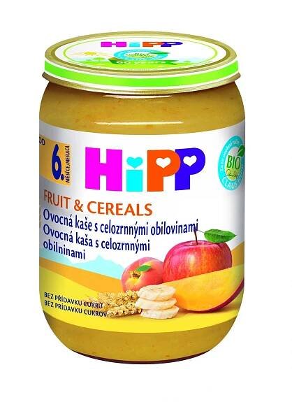 HiPP BIO Ovocná kaše s celozrnnými obilovinami - 6 x 190 g
