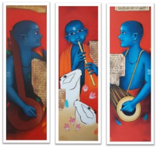 Triptych of Rhythm | Vedic Fine Art