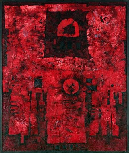 Mikuláš Medek, Oslava 21 870 červených centimetrů (1962), Alšova jihočeská galerie v Hluboké nad Vltavou