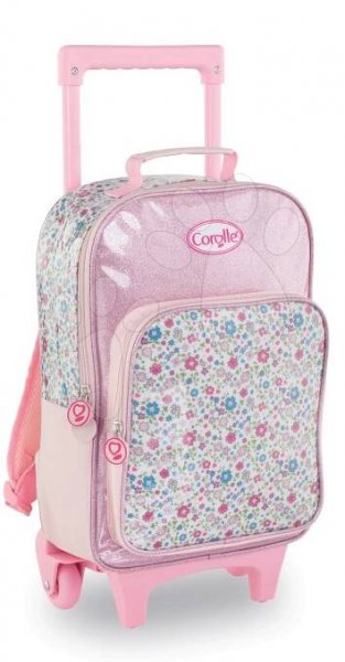 Školní tašky a batohy - Batoh s kolečky Flowers Les Bagages Corolle kytičkový 26*14*41 cm