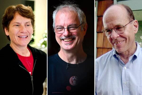 From left: Carolyn R. Bertozzi, Morten Meldal, and K. Barry Sharpless won the Nobel Prize for Chemistry for their work on click chemistry and bioorthogonal reactions, which They are used to produce anticancer drugs, analyze DNA and create materials tailored for specific uses. (Christine Olsson/Associated Press)