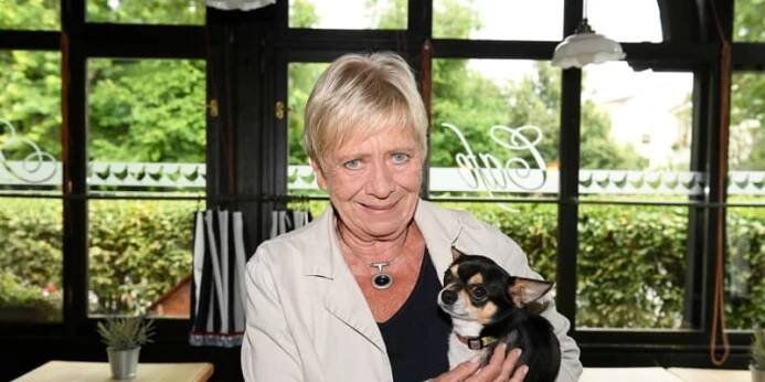 Jaroslava Obermaierová a její pejsek.
