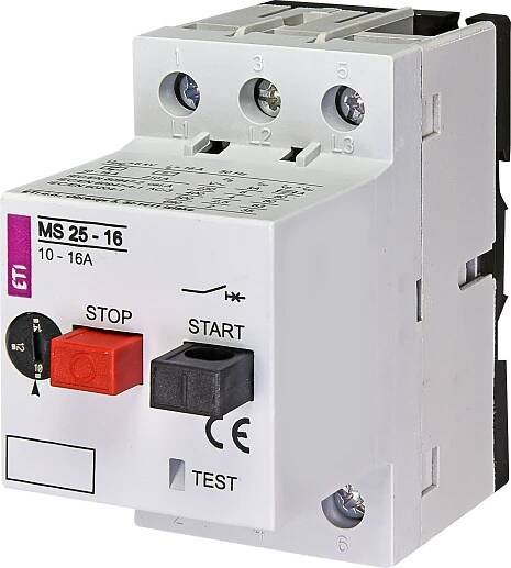 004600110 MS25-16 Spouštěč motoru, 10,0 - 16,0 A, ETI
