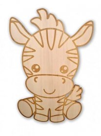 Dětská dřevěná dekorace - Zebra