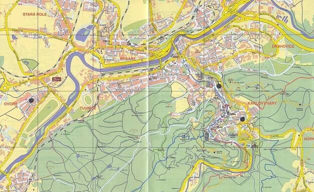  Detailed diagram of Karlovy Vary. 