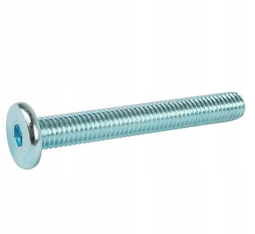 10x metrický vrut M8 x 60 mm pozinkovaný bílý s válcovou hlavou, nábytkový šroub EAN (GTIN) 5904921010627