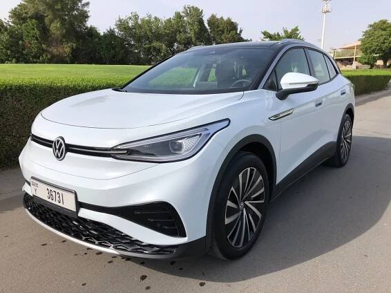 Rent Volkswagen ID.4 X Electrocar (2023) in Dubai - SALE 405 AED