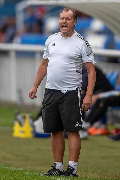 Utkání 17. kola MSFL: FK Frýdek-Místek - FK Třinec, 13. září 2023, Frýdek-Místek. Trenér Třince Martin Pulpit.