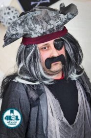 Pánský halloweenský kostým Duch piráta šedý | 4lol.cz