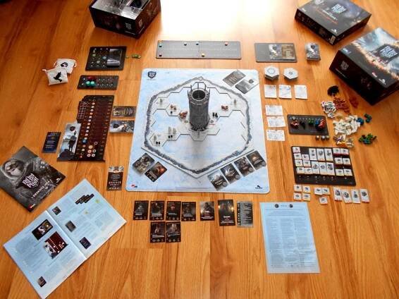 Frostpunk: Desková hra; foto: rozložení