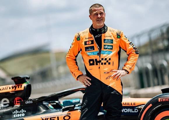 Sonny Hayes Rides Again: Brad Pitt Tests Lando Norris' 2023 McLaren F1 Car in Austin