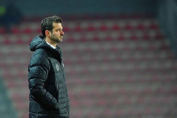 Fotbalové utkání HET ligy mezi celky AC Sparta Praha a FC Zbrojovka Brno 4. března v Praze. Andrea Stramaccioni.