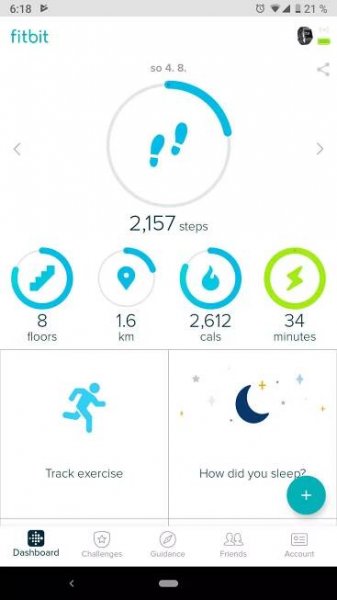 fitbit ionic domovska obrazovka