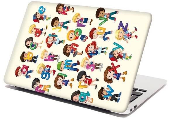 Samolepka na notebook Abeceda