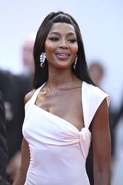 Naomi Campbell Debuts a Bold Hair Transformation in a Sheer Black Lace Minidress