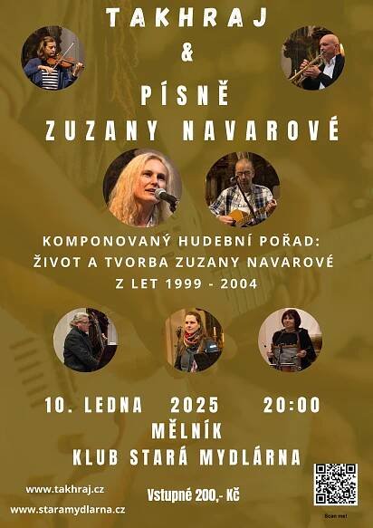 Vzpomínka na Zuzanu Navarovou -Klub Stará Mydlárna, Mělník, nám. Karla IV. 140