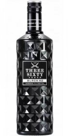 Three Sixty Black 42 Vodka 42% 1l (čistá flaša)