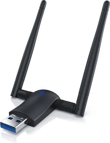 Aplic WLAN stick, WIFI dongle USB 3.0, 1200 MBit/s Dual Band 2,4 + 5 Ghz externí antény