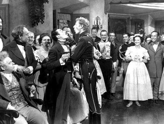 THE INSPECTOR GENERAL, Gene Lockhart (seated at left), Danny Kaye (center), 1949