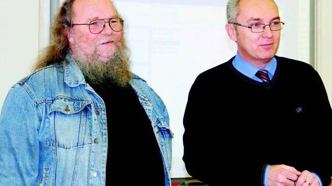 František Čuňas Stárek na setkání s gymnazisty