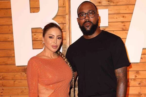 Larsa Pippen and Marcus Jordan attend American Express Presents CARBONE BEACH on May 07, 2023 in Miami Beach, Florida.