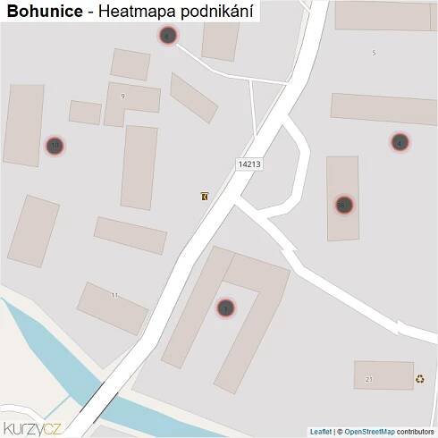 Mapa Bohunice - Firmy v obci.