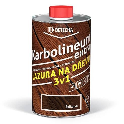 Detecha Karbolineum Extra Ochranná lazura na dřevo palisandr; 700 g