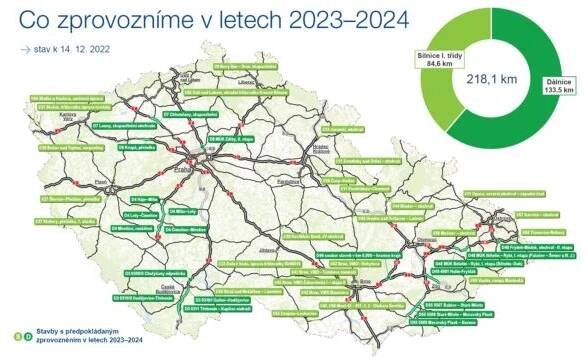 Do dvou let se v ČR dálniční síť rozšíří o 134 kilometrů nových dálnic ...
