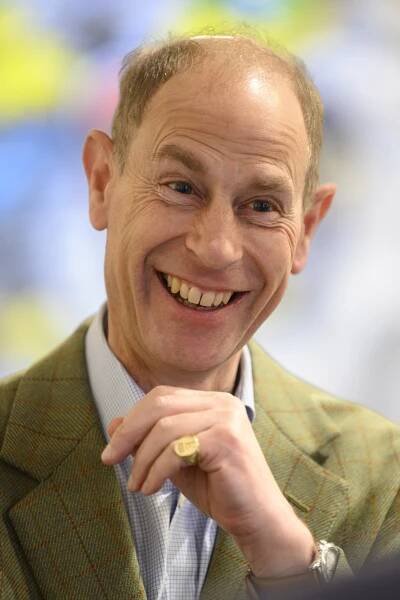 Prince Edward smiling during royal engagement