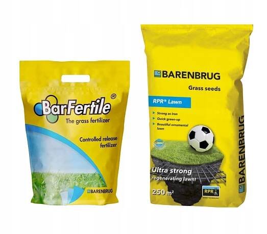 Tráva samozahušťující Barenbrug RPR Lawn 5kg + Hnojivo START BarFertile 5kg