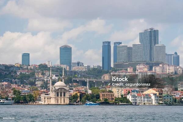 Istanbul City, Turecko - Bez autorských poplatků Besiktas Stock fotka