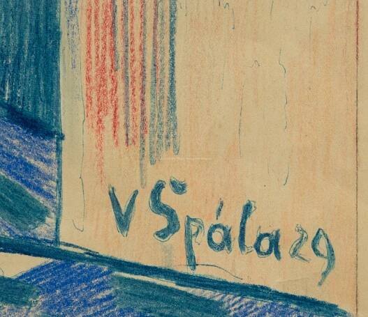 Václav Špála / Kytice pivoněk - pastelem ručně kolorovaný zkušební tisk - detail aukce « Aukce « Aukční Galerie Platýz