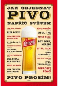 Plechová cedule - Jak objednat pivo - Pivovary CZ Group a.s.