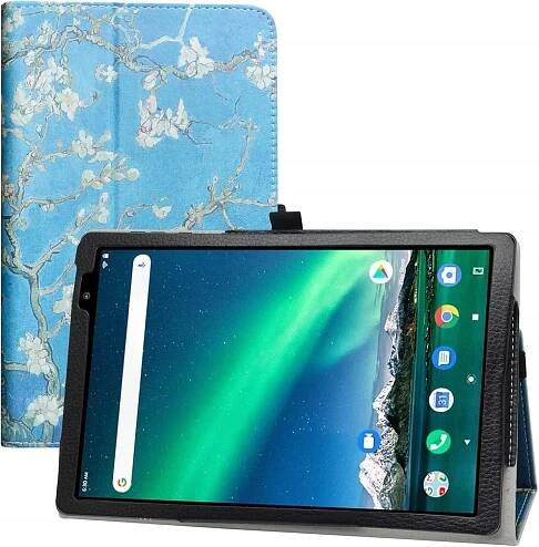 POUZDRO TABLET TOSCIDO P20 / LNMBBS P30 10 PALCŮ, MODRÉ S BÍLÝMI KVĚTY