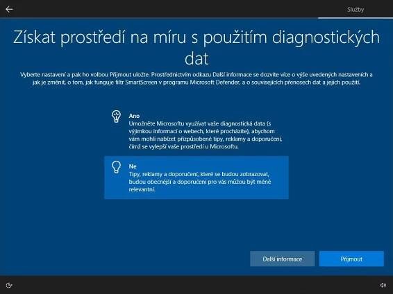 Možnosti nastavení instalace Windows 11