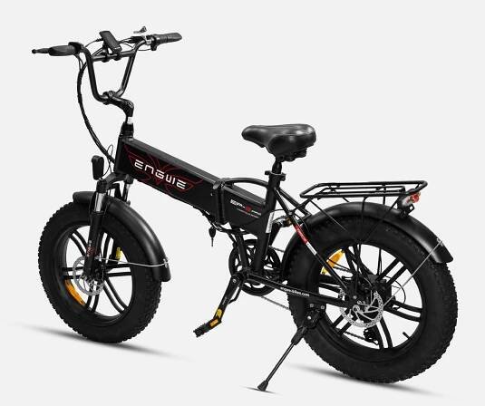 a black engwe ep-2 pro folding electric bike