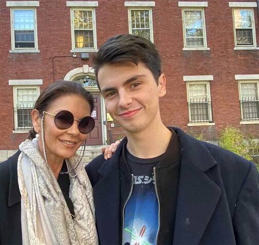 Catherine Zeta-Jones Shares Hilarious Photo of 19-Year-Old Son Dylan's 'College Life' During Visit