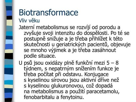 PPT - Distribuce, biotransformace a eliminace léčiv PowerPoint Presentation - ID:846613
