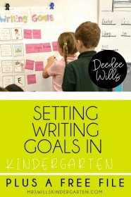 Writing Goals for Kindergarten Students Chart