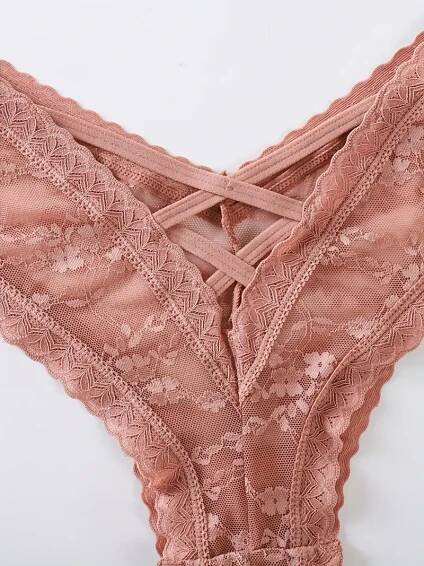 3ks dámské sexy krajkové tanga s křížovým zádovým designem - černá, červená, bílá - měkké, prodyšné & pohodlné bezrožové spodní prádlo pro neformální nošení Podrobnosti o produktu 4