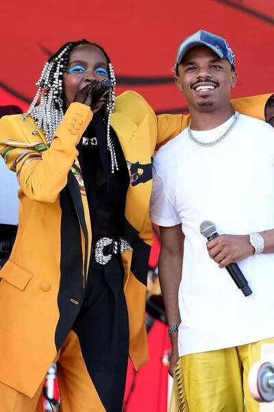 Lauryn Hill and YG Marley perform at Coachella Stage during the 2024 Coachella Valley Music and Arts Festival on April 14, 2024 in Indio, California.