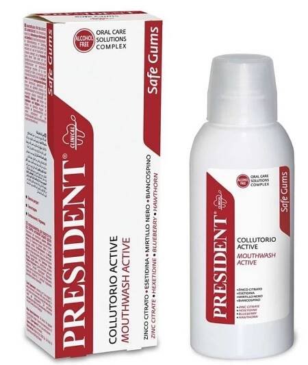 PRESIDENT Active ústní voda bez alkoholu 200ml