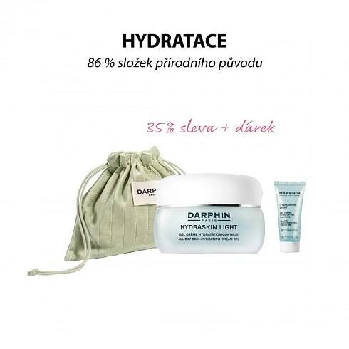 CELODENNÍ HYDRATAČNÍ GEL  KRÉM + Cestovní balení HYDRASKIN LIGHT 15 ml SLEVA 35 % + DÁREK