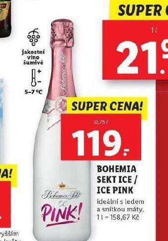 Lidl Bohemia sekt ice / ice pink nabídka