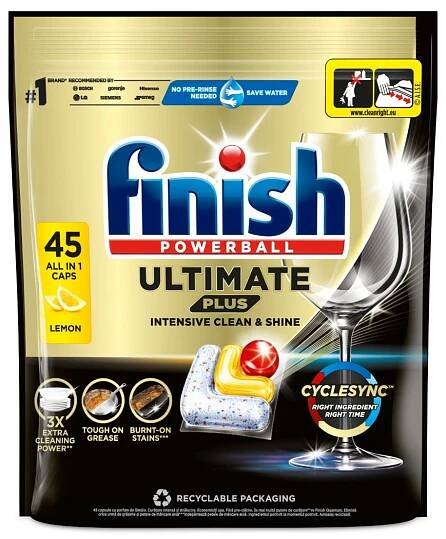 Finish Ultimate Plus All in 1 kapsle do myčky nádobí Lemon 45 ks