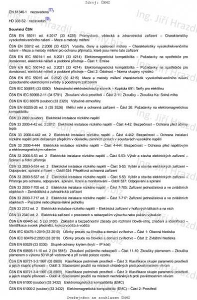 ČSN 33 2000-5-51 ed. 3+Z1+Z2 (332000) - Elektrické instalace nízkého napětí - Část 5-51: Výběr a stavba elektrických zařízení