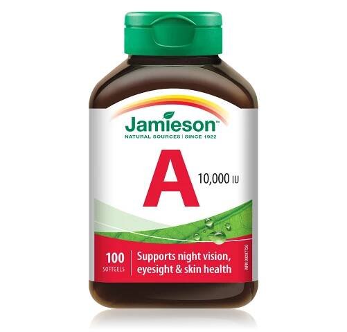 Jamieson Vitamín A 10 000 IU 1×100 tbl, výživový doplnok