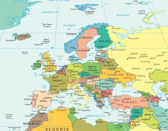 Europakarte Maps - Landkarte